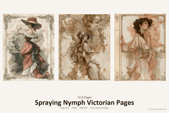 Download Spraying Nymph Victorian Pages - Premium Bundle