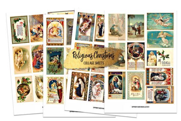 Download Vintage Victorian Christmas Collages - Victorian Collection