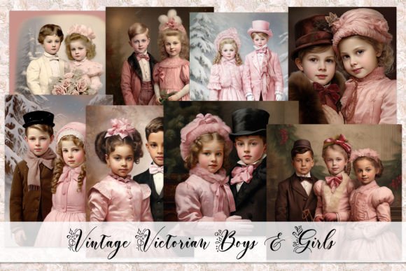 Download Vintage Victorian Christmas Boys &amp; Girls - Victorian Collection