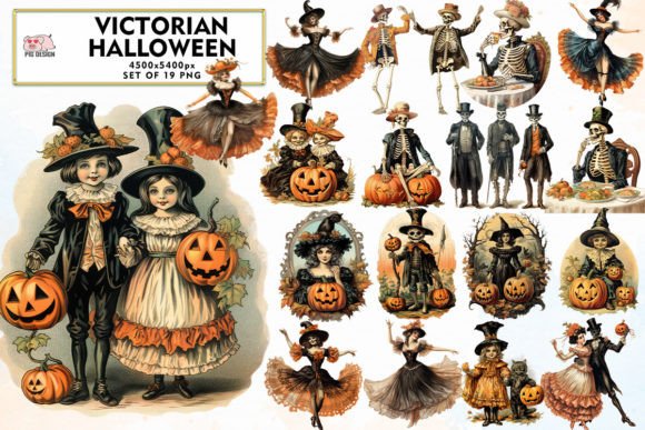 Download Vintage Victorian Halloween Sublimation - Victorian Collection
