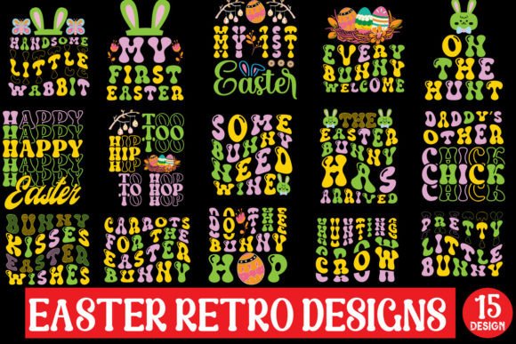 Download Easter Retro Designs Bundle - Retro designs Collection