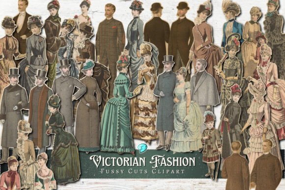 Download Victorian Fashion Fussy Cut Clipart - Premium Resources