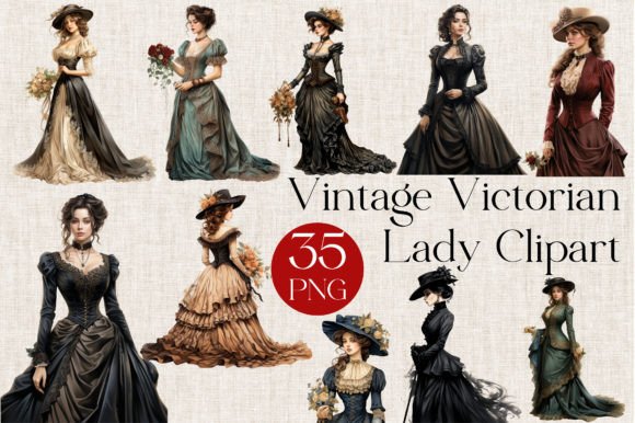 Download 35 Vintage Victorian Lady Clipart S - Victorian Collection